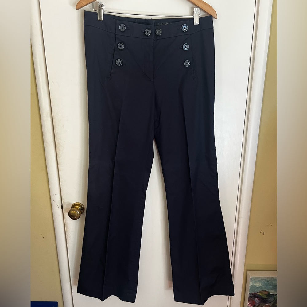 H&M Elegant Navy Sailor Style Flare Pants